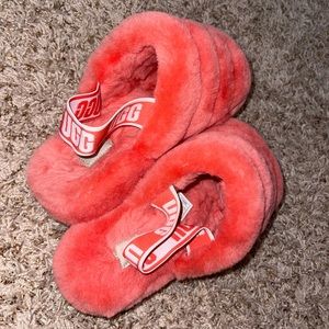 Peach UGG Fluff Yeah slides